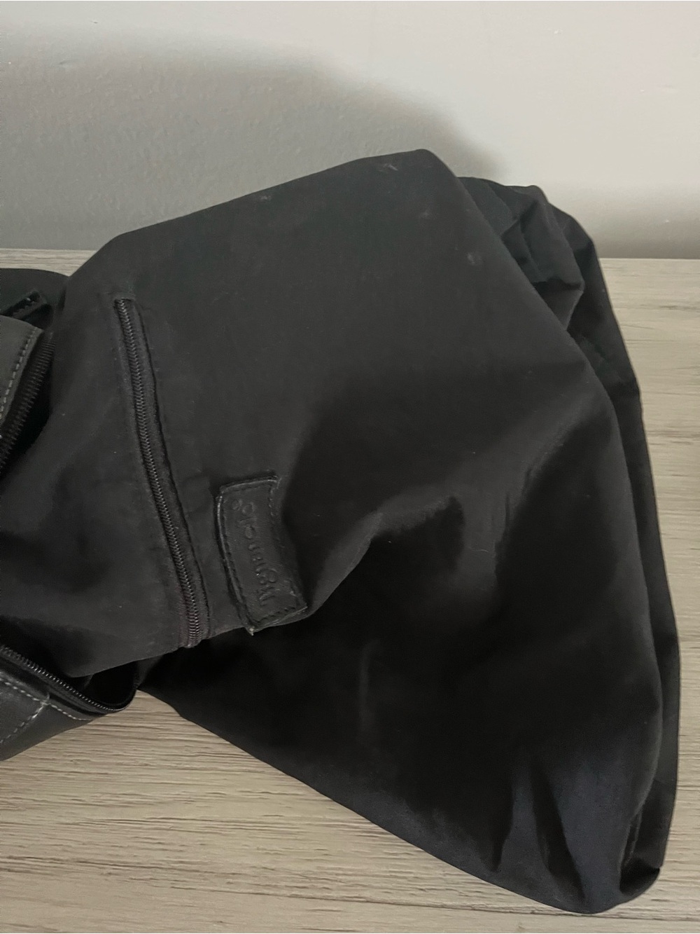 Tignanello Black Leather Backpack with Flap - Picture 6 of 8